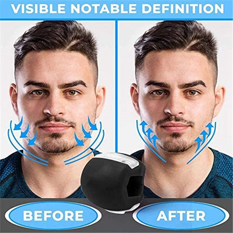 Dropshipping Facial Jaw Exerciser Gym Fitness Ball Jawline Muscle Training Double Chin Reducer Neck Face Slimming Mouth Jawliner 2668south