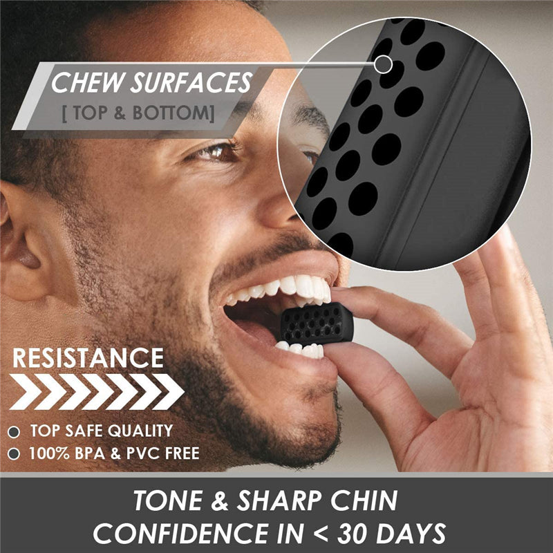 Dropshipping Facial Jaw Exerciser Gym Fitness Ball Jawline Muscle Training Double Chin Reducer Neck Face Slimming Mouth Jawliner 2668south