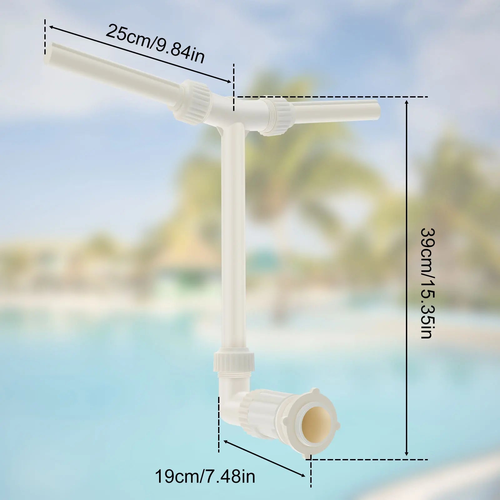 Dual Spray Water Fountain for Swimming Pool Adjustable Waterfall Pool Sprinkler Creative Swimming Pool Sprayer Fountain 2668south