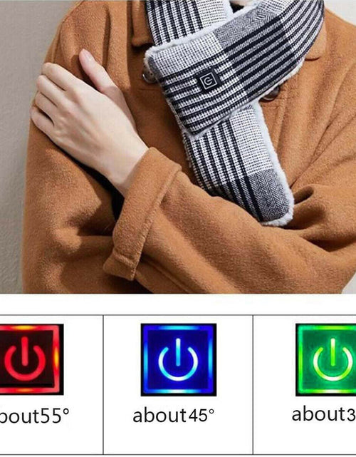 Load image into Gallery viewer, Electric Heated Scarf Winter Neck Warmer Shawl Washable Unisex Scarf With 3 Mode 2668south
