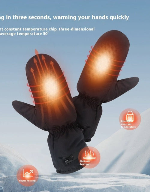 Load image into Gallery viewer, Electrically Heated Gloves Heating Zipper Thermal Windproof Gloves 2668south
