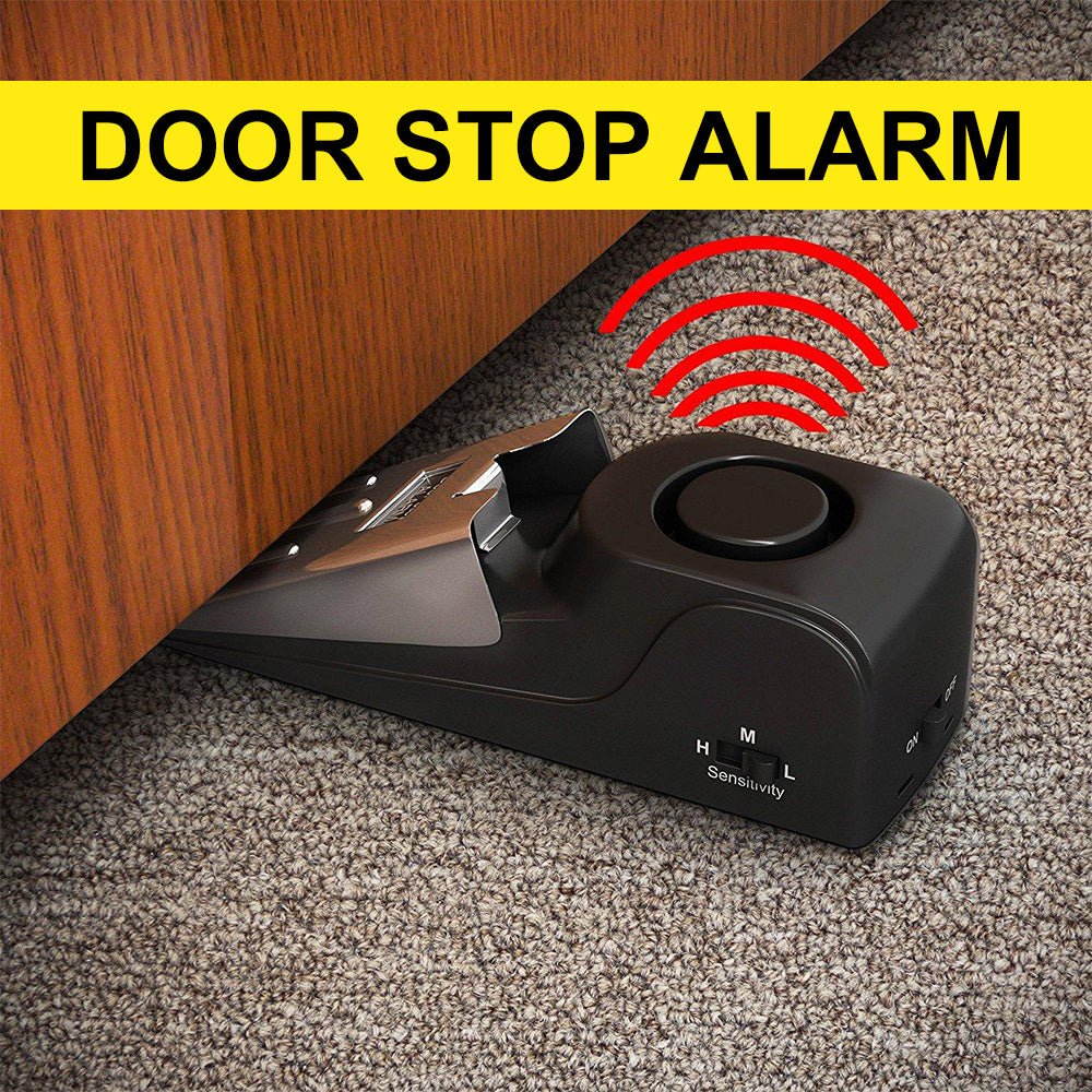 Electronic Burglar Alarm Intelligent Home Security Wedge Door Stop Alarm System Device Hotel Intruder Alert Detection 2668south