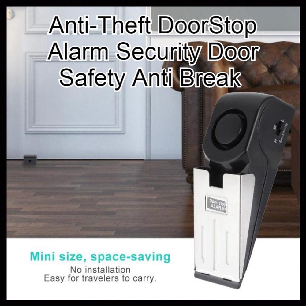 Electronic Burglar Alarm Intelligent Home Security Wedge Door Stop Alarm System Device Hotel Intruder Alert Detection 2668south