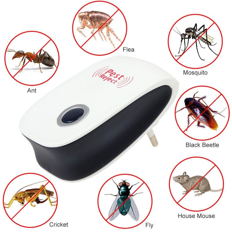 Electronic Ultrasonic Healthy Rechargeble Anti Mosquito Insect Pest Reject Mouse Repellent Repeller Practical Home EUUS Plug 2668south