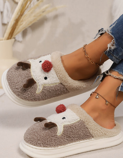 Load image into Gallery viewer, Elk Furry PVC Flat Slippers 2668south
