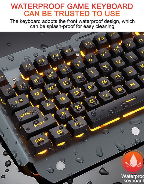 Load image into Gallery viewer, ErgonomicWired Gaming Keyboard with RGB Backlight Phone Holder 2668south
