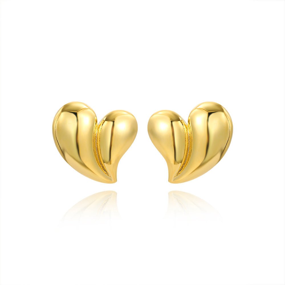 European And American 18K Gold Glossy Earrings 2668south