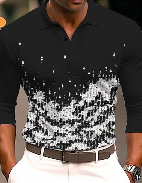 Load image into Gallery viewer, European And American Men&#39;s Casual Printed 3D Polo Shirt Outdoor Leisure Daily 2668south
