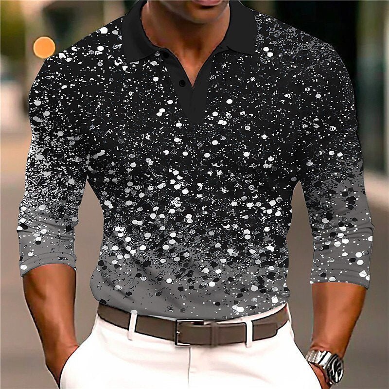 European And American Men's Casual Printed 3D Polo Shirt Outdoor Leisure Daily 2668south