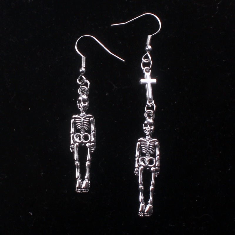 European And American Popular Exaggerated Gothic Skull Earrings 2668south