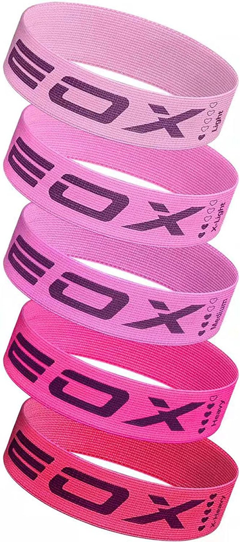 Exercise Resistance Fabric Loop Bands, Non-Slip Resistance Workout Bands for Legs & Butt and Glutes, 5 Resistance Levels Hip Training Bands 2668south