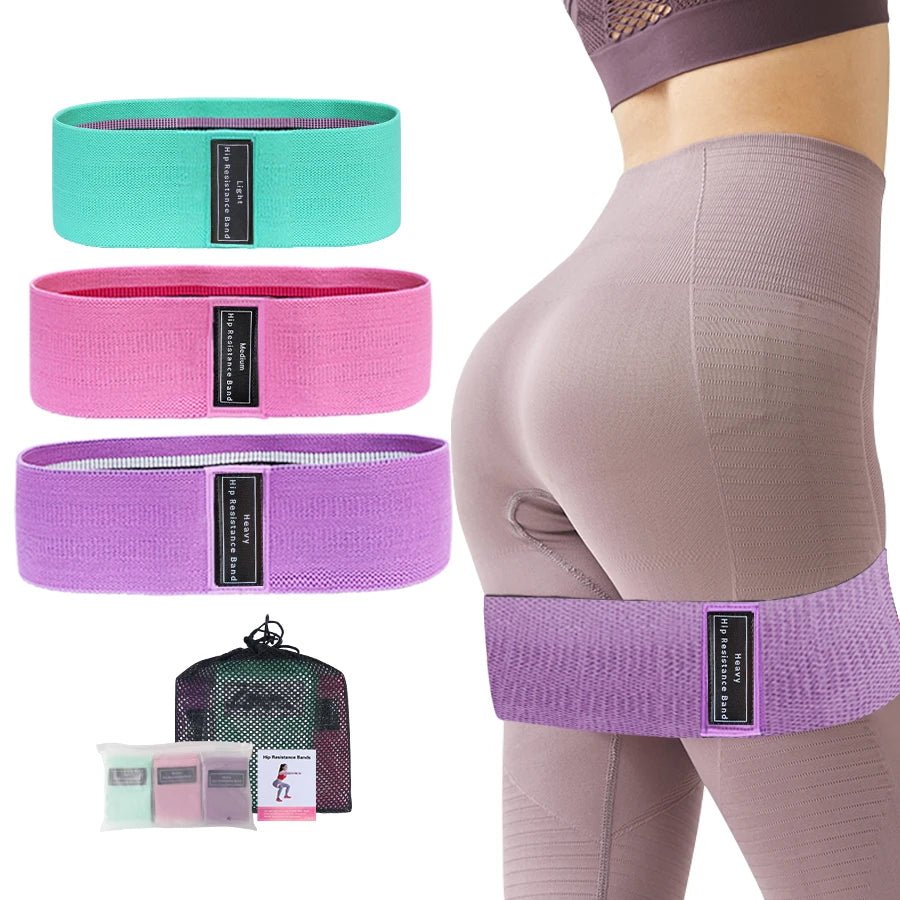 Fabric Resistance Hip Booty Bands Non-Slip Band Glute Workout Trainer Thick Bands Stretch Fitness Strips Loops Yoga Equipment 2668south