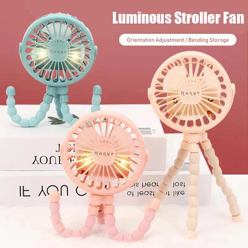 Fan for Cart Stroller Fan Portable Outdoor Fan Clip on for Baby 600Mah USB Rechargeable Handheld Electric Fan for Home 3 Speeds 2668south