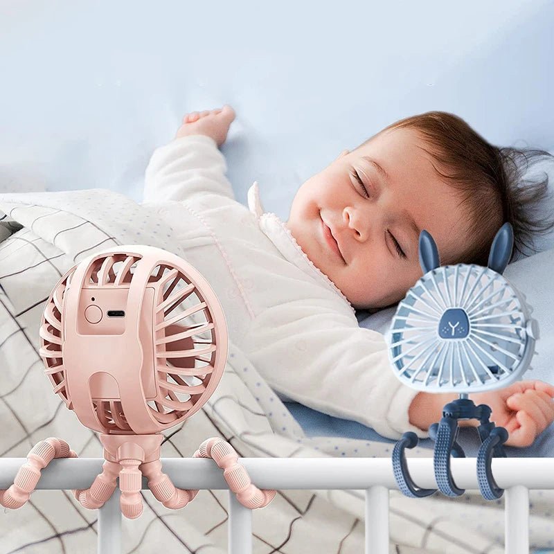 Fan for Cart Stroller Fan Portable Outdoor Fan Clip on for Baby 600Mah USB Rechargeable Handheld Electric Fan for Home 3 Speeds 2668south