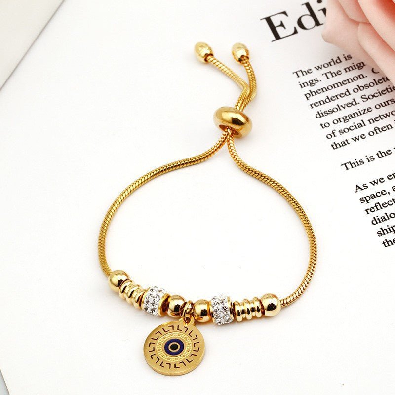 Fashion Adjustable Pull Out Blue Eye Bracelet 2668south