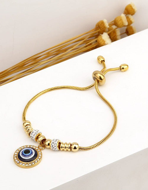 Load image into Gallery viewer, Fashion Adjustable Pull Out Blue Eye Bracelet 2668south
