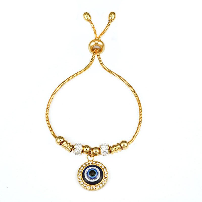 Fashion Adjustable Pull Out Blue Eye Bracelet 2668south