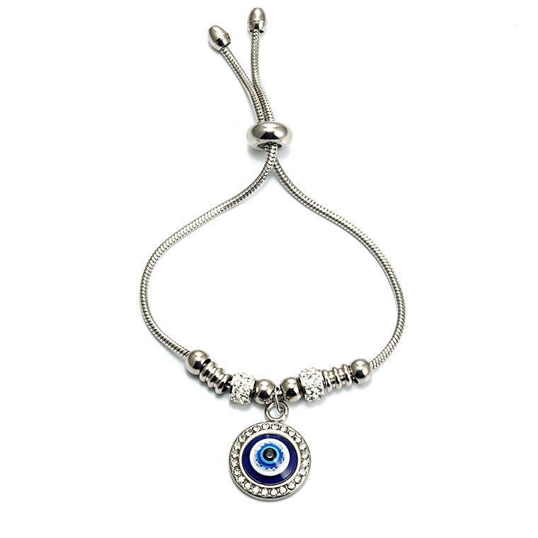 Fashion Adjustable Pull Out Blue Eye Bracelet 2668south