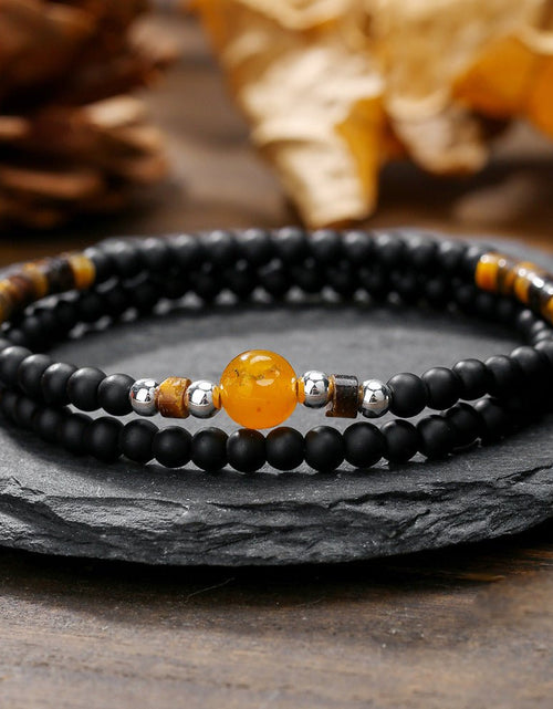 Load image into Gallery viewer, Fashion Black Agate Tiger Eye Beaded Bracelet Simple 2668south
