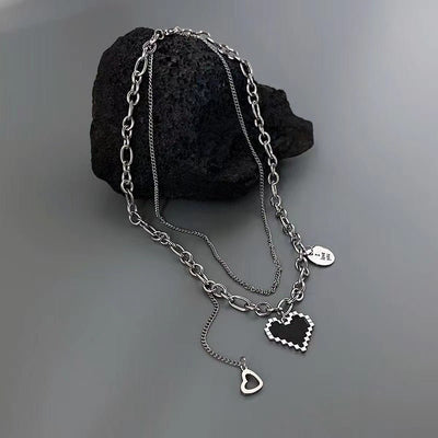 Fashion Double-layer Titanium Steel Necklace For Women 2668south