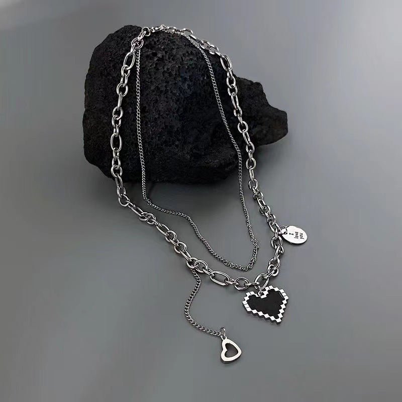 Fashion Double-layer Titanium Steel Necklace For Women 2668south