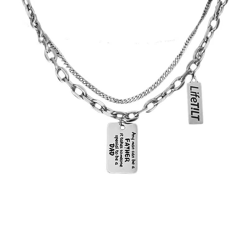 Fashion Double-layer Titanium Steel Necklace For Women 2668south