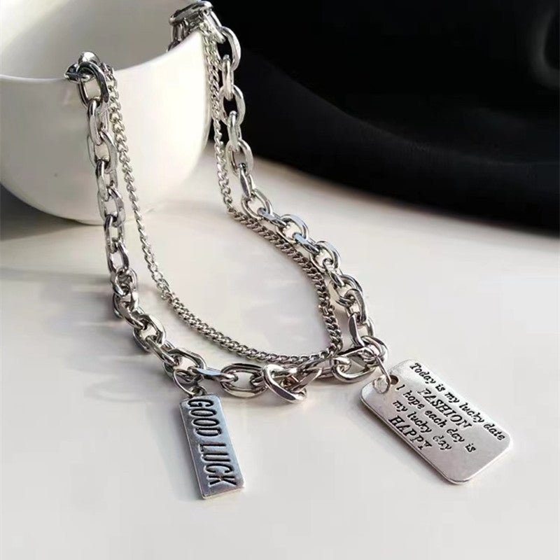 Fashion Double-layer Titanium Steel Necklace For Women 2668south