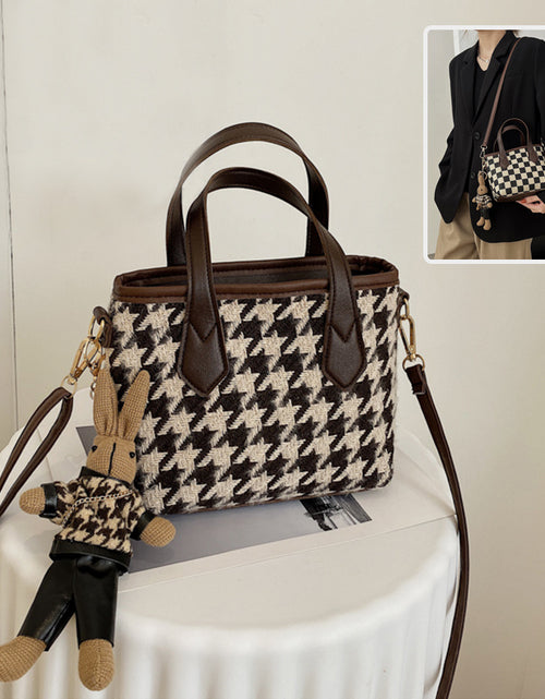 Load image into Gallery viewer, Fashion Houndstooth Shoulder Bags Portable Checkerboard Handbags All-match Messenger Bag Women Totes 2668south
