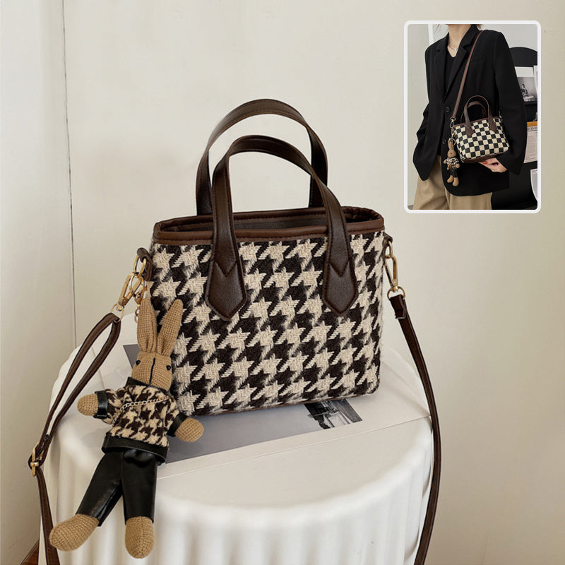 Fashion Houndstooth Shoulder Bags Portable Checkerboard Handbags All-match Messenger Bag Women Totes 2668south