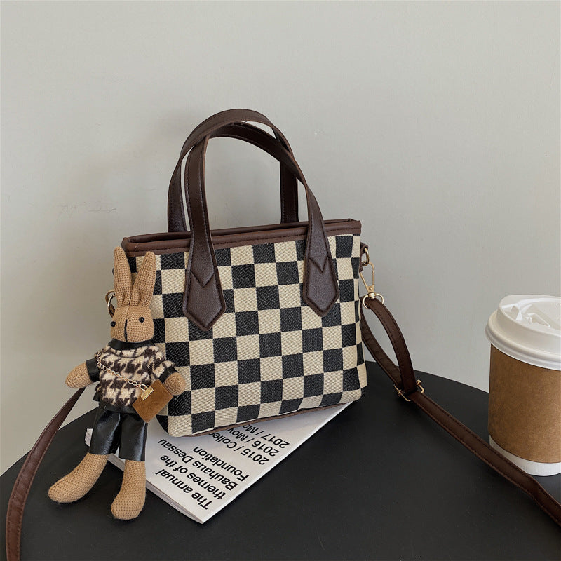 Fashion Houndstooth Shoulder Bags Portable Checkerboard Handbags All-match Messenger Bag Women Totes 2668south