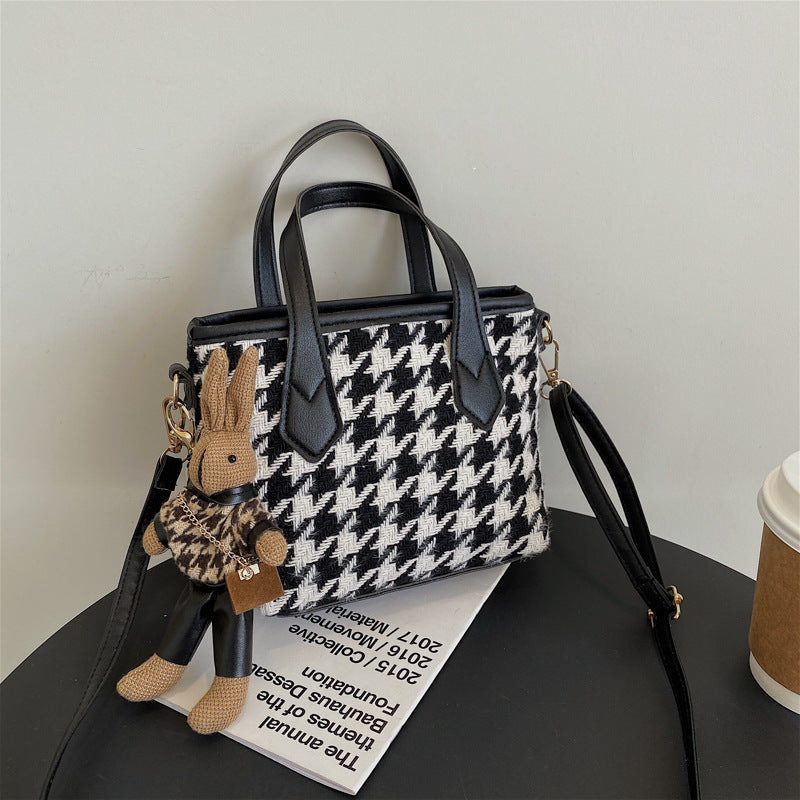 Fashion Houndstooth Shoulder Bags Portable Checkerboard Handbags All-match Messenger Bag Women Totes 2668south