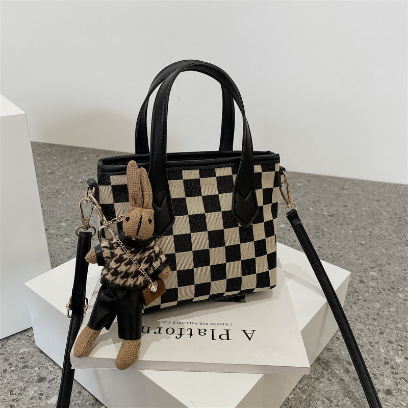 Fashion Houndstooth Shoulder Bags Portable Checkerboard Handbags All-match Messenger Bag Women Totes 2668south