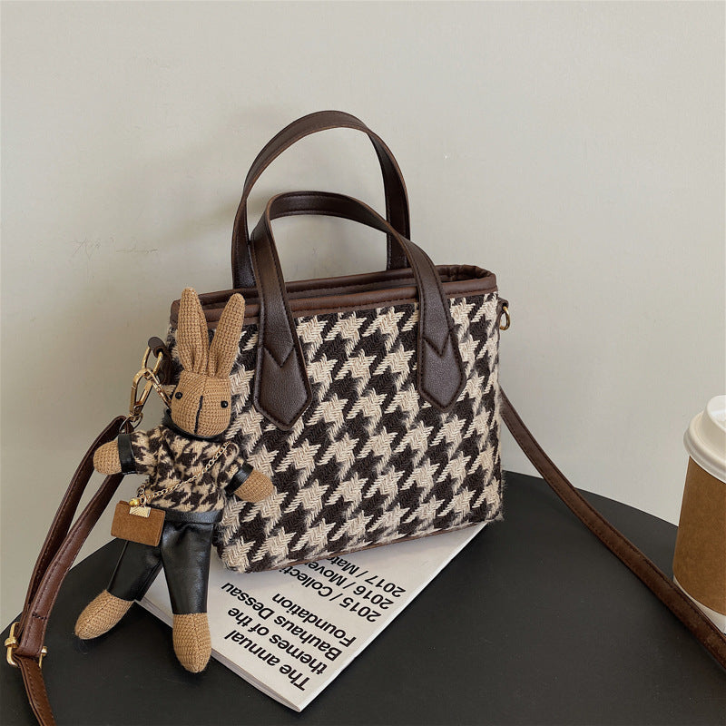 Fashion Houndstooth Shoulder Bags Portable Checkerboard Handbags All-match Messenger Bag Women Totes 2668south