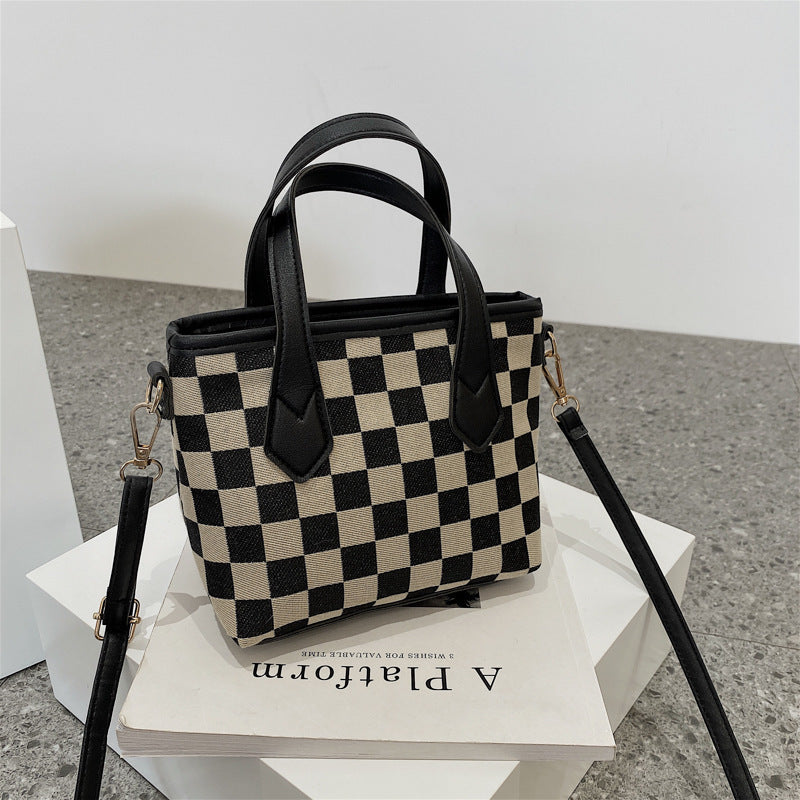 Fashion Houndstooth Shoulder Bags Portable Checkerboard Handbags All-match Messenger Bag Women Totes 2668south