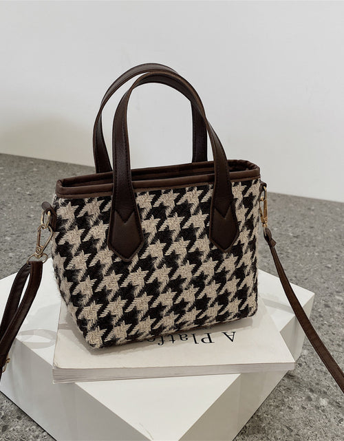 Load image into Gallery viewer, Fashion Houndstooth Shoulder Bags Portable Checkerboard Handbags All-match Messenger Bag Women Totes 2668south
