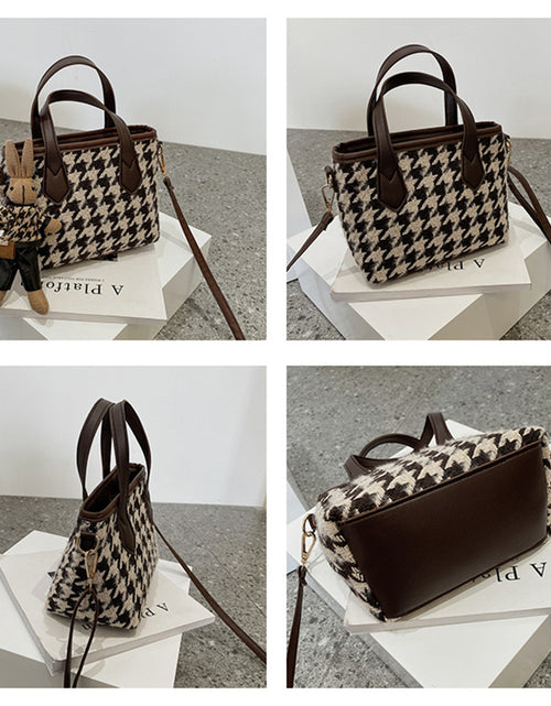 Load image into Gallery viewer, Fashion Houndstooth Shoulder Bags Portable Checkerboard Handbags All-match Messenger Bag Women Totes 2668south
