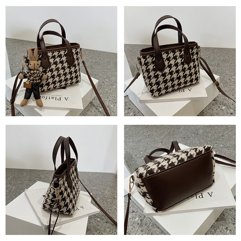 Fashion Houndstooth Shoulder Bags Portable Checkerboard Handbags All-match Messenger Bag Women Totes 2668south