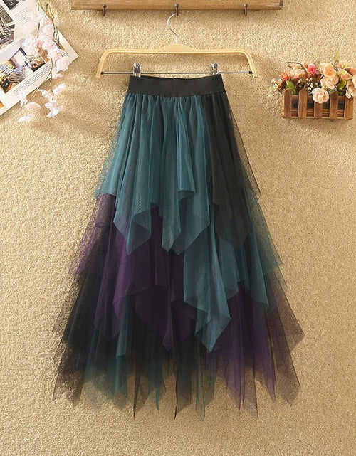 Load image into Gallery viewer, Fashion Irregular With Personality Tulle Skirt Women 2668south
