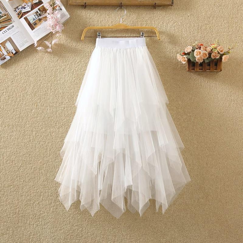 Fashion Irregular With Personality Tulle Skirt Women 2668south