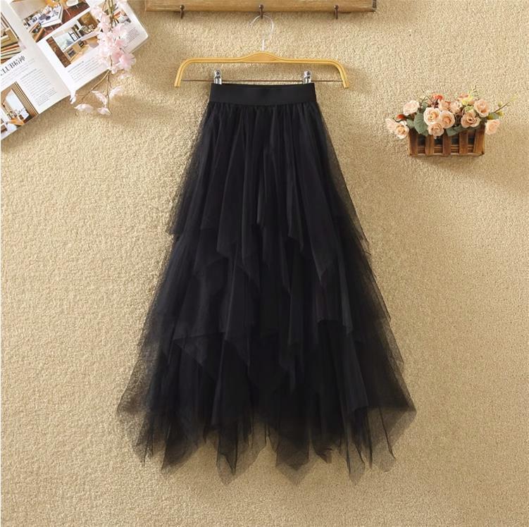 Fashion Irregular With Personality Tulle Skirt Women 2668south