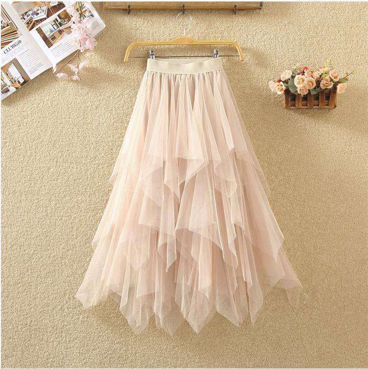 Fashion Irregular With Personality Tulle Skirt Women 2668south