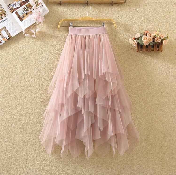 Fashion Irregular With Personality Tulle Skirt Women 2668south