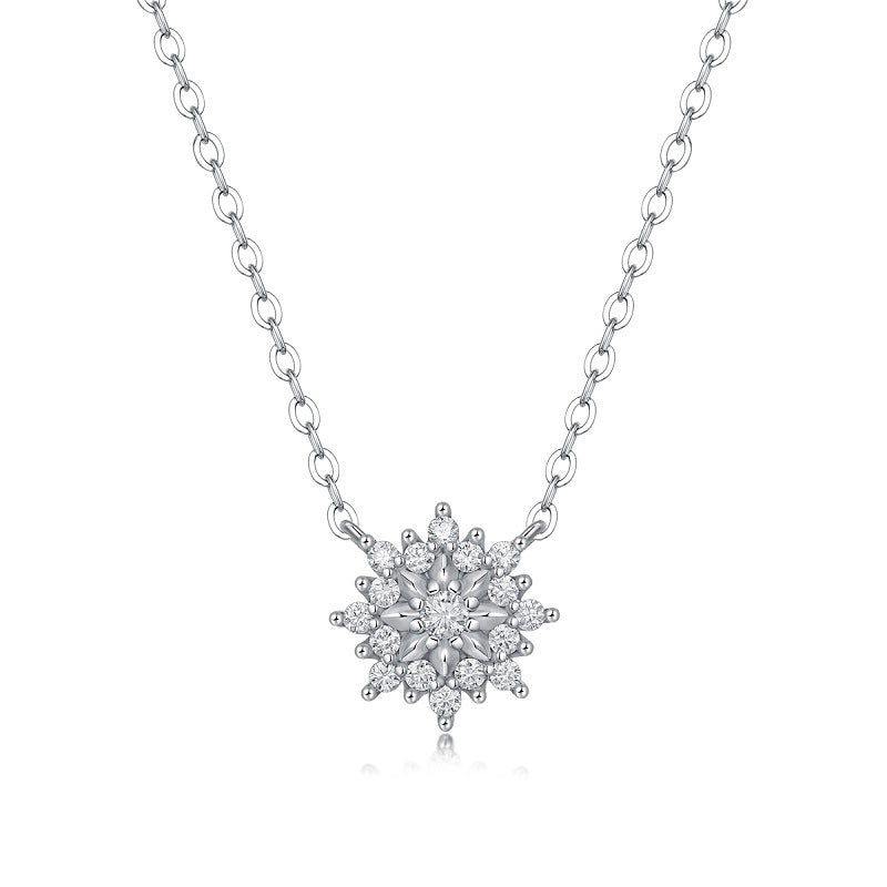 Fashion Moissanite Silver SUNFLOWER Pendant 2668south