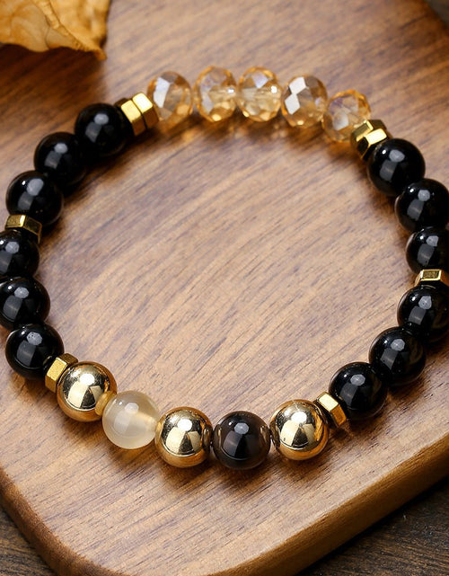 Load image into Gallery viewer, Fashion Ornament Men&#39;s And Women&#39;s Black Agate Cut 2668south
