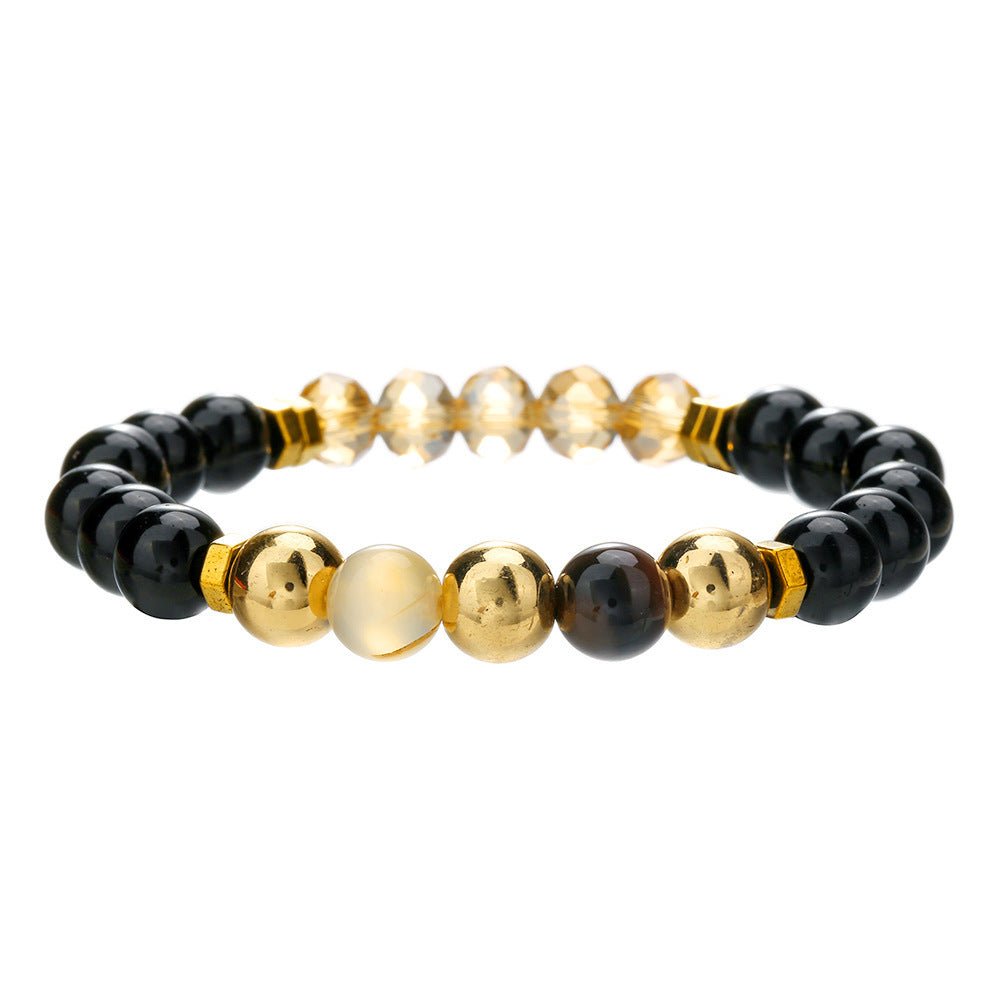 Fashion Ornament Men's And Women's Black Agate Cut 2668south