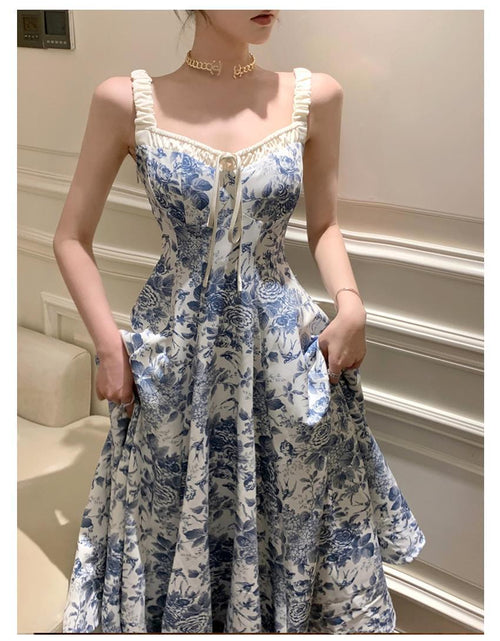 Load image into Gallery viewer, Fashion Retro Women Floral Strap Dress 2668south
