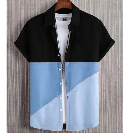 Fashion Trendy Men's Shirt Digital Printing Casual Breathable Stand Collar Short Sleeve 2668south