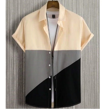 Load image into Gallery viewer, Fashion Trendy Men&#39;s Shirt Digital Printing Casual Breathable Stand Collar Short Sleeve 2668south
