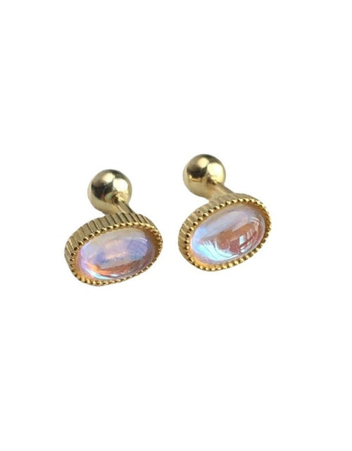 Load image into Gallery viewer, Female Casual Versatile Egg Shaped Moonstone Earrings 2668south
