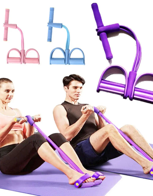 Load image into Gallery viewer, Fitness Gum 4 Tube Resistance Bands Latex Pedal Exerciser Sit-Up Pull Rope Expander Elastic Bands Yoga Equipment Pilates Workout 2668south
